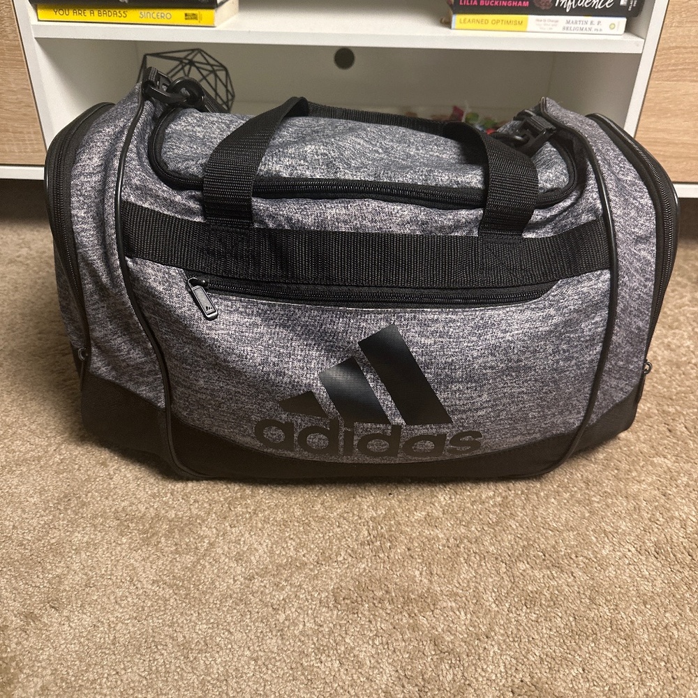 Adidas gray gym duffel